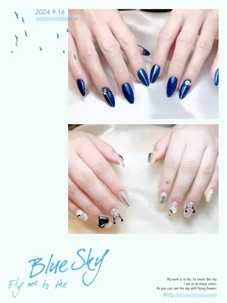ネイル H3 Nail Tsuki🦋💙のネイルデザイン