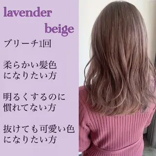 ミディアム カラー ✨艶ブリーチカラー ✨四ノ宮裕己のヘアスタイル