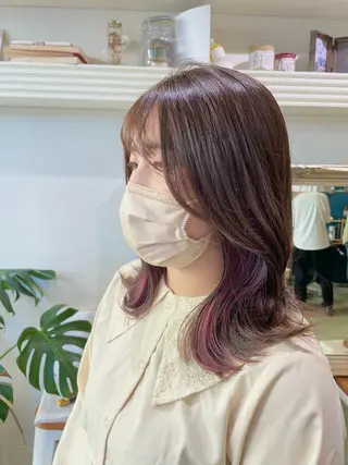 セミロング カラー ヘアアレンジ 山崎 澪 レイヤーカット/大宮のヘアスタイル