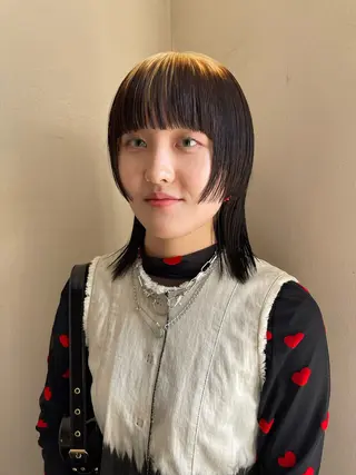 セミロング カラー 安部佑哉/ハイトーン /レイヤー/グランジのヘアスタイル