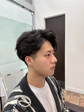 ショート パーマ メンズ 翠川 靖のヘアスタイル