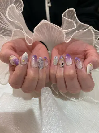 ネイル るか/透明感 カラー/アレンジのヘアスタイル