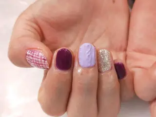 ネイル R'well所属・はばすみれ🎀ﾈｲﾙ 光ﾌｪｲｼｬﾙ ﾍｱのネイルデザイン