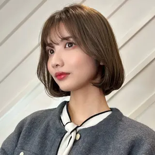 ショート カラー 莉乃/縮毛矯正/髪質 改善/艶カラーのヘアスタイル