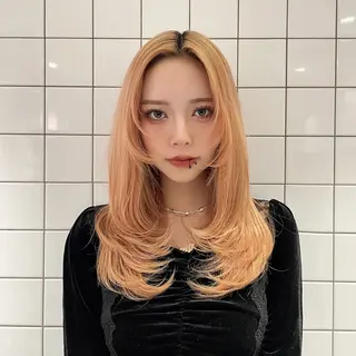 セミロング カラー RIN🩶レイヤー /ハッシュカットのヘアスタイル