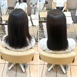 セミロング 地毛風ストレート ⚡️下ノ村柊斗⚡️のヘアスタイル