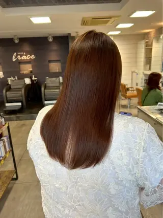 セミロング 縮毛矯正✖髪質改善 仁木伸明のヘアスタイル