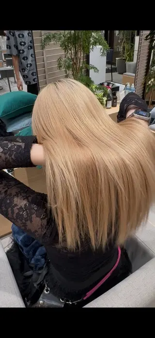 ロング カラー ヘアアレンジ stair:case 加藤由都のヘアスタイル