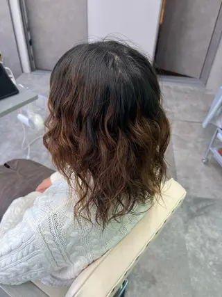 ミディアム パーマ 高階 晃一 /レイヤーカットのヘアスタイル