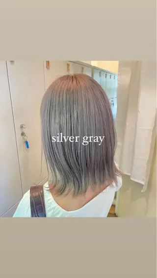 ミディアム カラー エクステ/ハイトーン /レイヤーカットのヘアスタイル