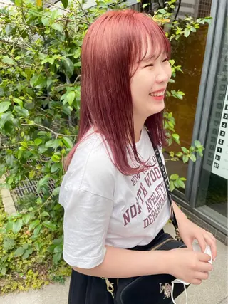 ミディアム カラー パーマ ヘアアレンジ メンズ キッズ ネイル マツエク・マツパ tatsumi/ボブ ウルフ/レイヤーのヘアスタイル