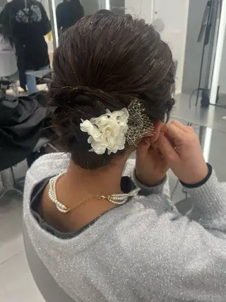 ヘアアレンジ ヘアセット🎀耳つぼ 👂💎MONAMIのヘアスタイル