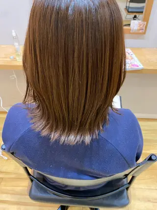 ミディアム カラー ヘアアレンジ 佐藤 かののヘアスタイル