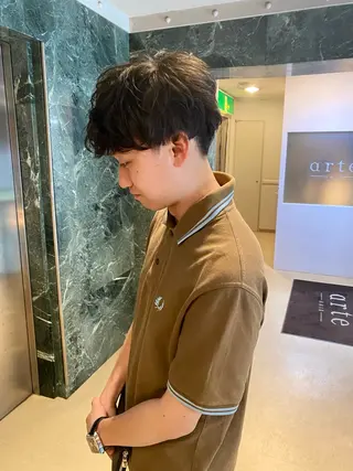 ショート garage.所属・吉田 慎冴/メンズパーマのヘアスタイル