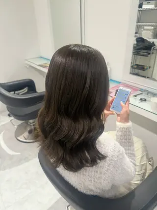 セミロング カラー ヘアアレンジ 暖色・髪質改善🍒 吉武杏莉のヘアスタイル