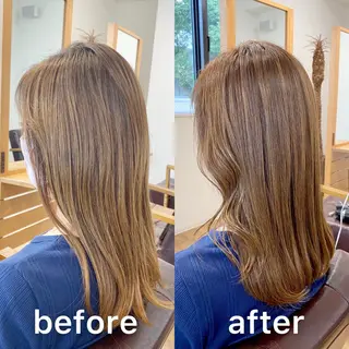 ミディアム カラー KIZU 髪質改善 オカルト怪談のヘアスタイル