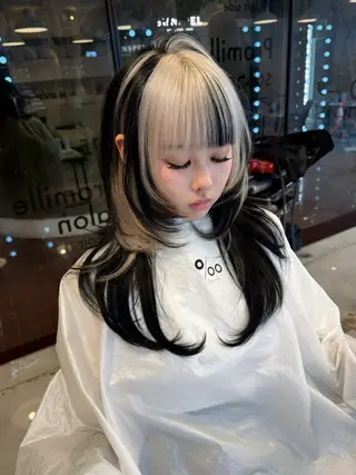 ロング カラー HARUNA/原宿/ デザイン/カットのヘアスタイル