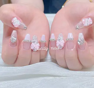 ネイル candy nail 韓国風ワンホンネイルのネイルデザイン