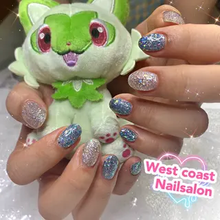 ネイル リボン、ガーリー パーツ放題専門店のネイルデザイン