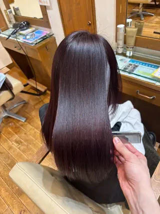 セミロング エクリ麻布十番店所属・髪質改善/ 縮毛矯正/相原聡のヘアスタイル