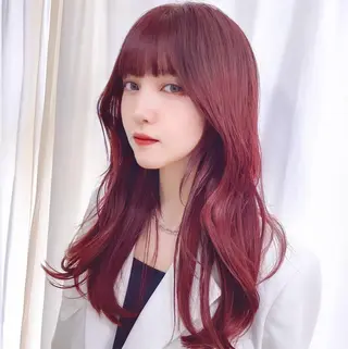 ロング カラー 透明感カラー× 小顔カット♡ヒデさんのヘアスタイル