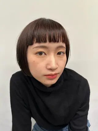 ショート ボブ ロングモデル shoのヘアスタイル