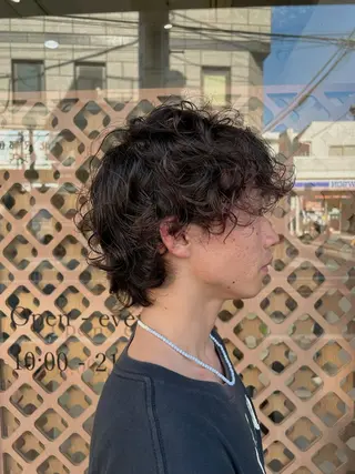 ミディアム パーマ メンズ suu所属・マンツーマン施術✂︎ machikaのヘアスタイル