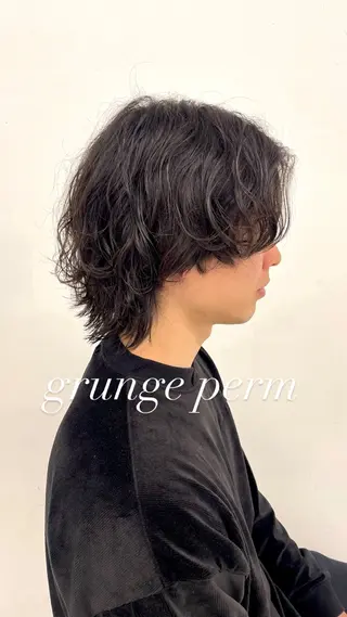 ミディアム パーマ メンズ 【柏メンズパーマ職人 】店長 KAZUMAのヘアスタイル