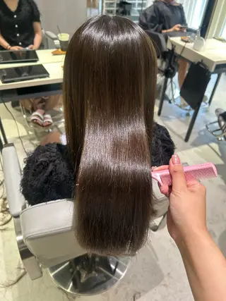 ロング カラー yoki.所属・しげ ゆりか/透明感 カラー/顔周りカットのヘアスタイル