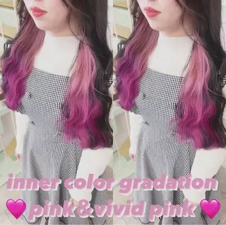 カラー 渋谷:インナーカラー ／🍒エリカ🍒のヘアスタイル