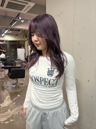 ロング カラー ハイトーン レイヤー🎀meiのヘアスタイル