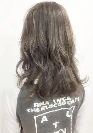 ミディアム カラー モテ髪透明感❤️ デイズヘアカラーのヘアスタイル