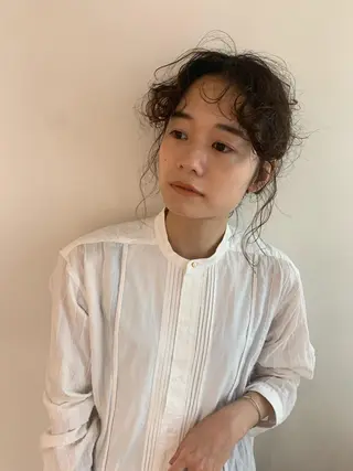 ミディアム ヘアアレンジ 安村 美奈のマツエク・マツパデザイン