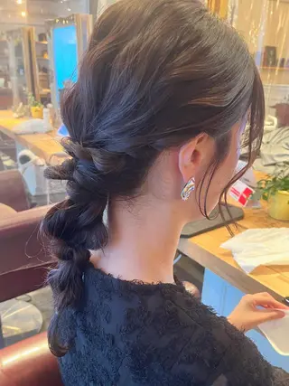 ヘアアレンジ 銀座🤍ボブ/ ミディアム/佐野夢美のヘアスタイル