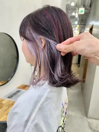 ミディアム カラー ブリーチダブルカラー 【koide】のヘアスタイル