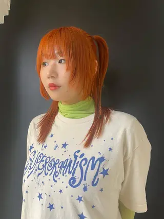 セミロング カラー @kyoniyy KYONIのヘアスタイル