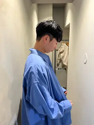 メンズ ロエ平尾山荘所属・ショート/ハイライト /平尾/薬院/綜一郎のヘアスタイル