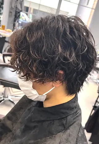 ショート パーマ メンズ 🦩パーマン🦩佐藤 航太のヘアスタイル