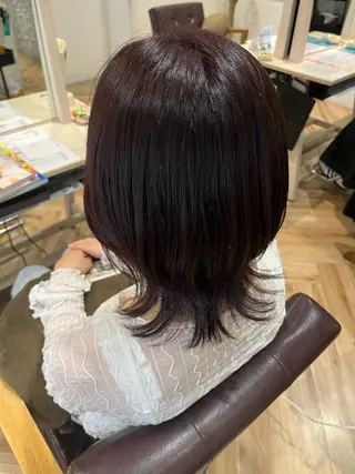 ミディアム カラー 田村 桃々のヘアスタイル