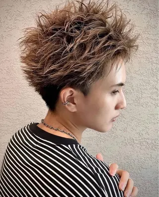 メンズ あさひ/艶髪 ／暖色カラーのヘアスタイル