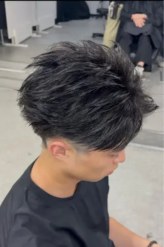 ショート メンズ センターパート/フェ ザー🔥SHUYAのヘアスタイル