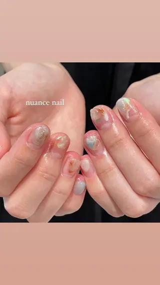 ネイル 淡色ネイル 🎀moeのネイルデザイン