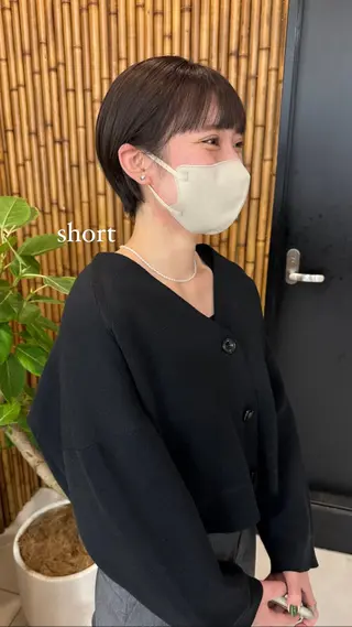 ショート カラー 山下恋佳/矢場町/ ブリーチ/ショートのヘアスタイル