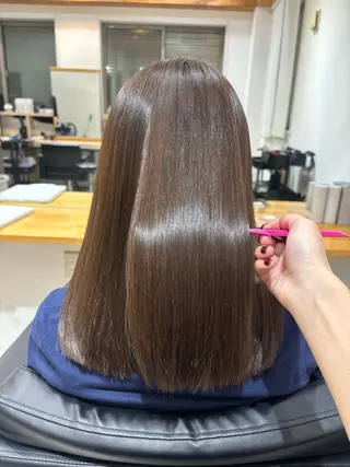 ミディアム 🍒透明感カラー NO.1/ララ🍒のヘアスタイル