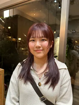 セミロング カラー 似合わせカット /パーマ岡本淳平のヘアスタイル