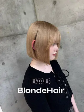 ミディアム karin ボブハイトーンのヘアスタイル