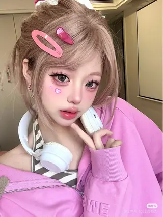 ロング カラー 透明感カラー✨🩵 韓国ヘアkanatoのヘアスタイル