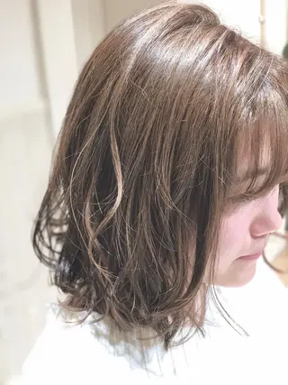 ミディアム カラー パーマ ヘアアレンジ 【ツヤ髪美容師】 ツダケイスケのヘアスタイル