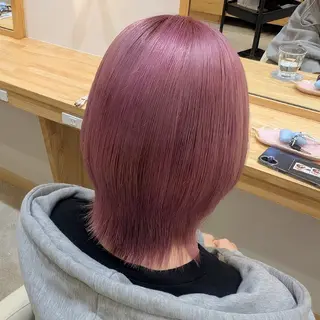 ミディアム 彩桜/艶カラー/小顔 に見せるカット✂のヘアスタイル