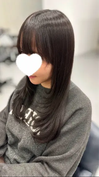 ロング 🧡似合わせレイヤー 艶カラーこなつ💛のヘアスタイル